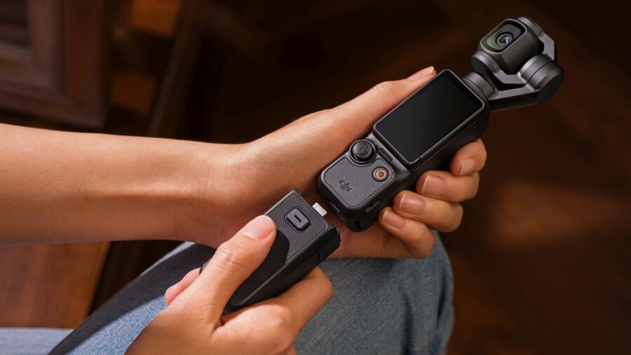 Osmo Pocket 3 with battery grip.  Source: DJI