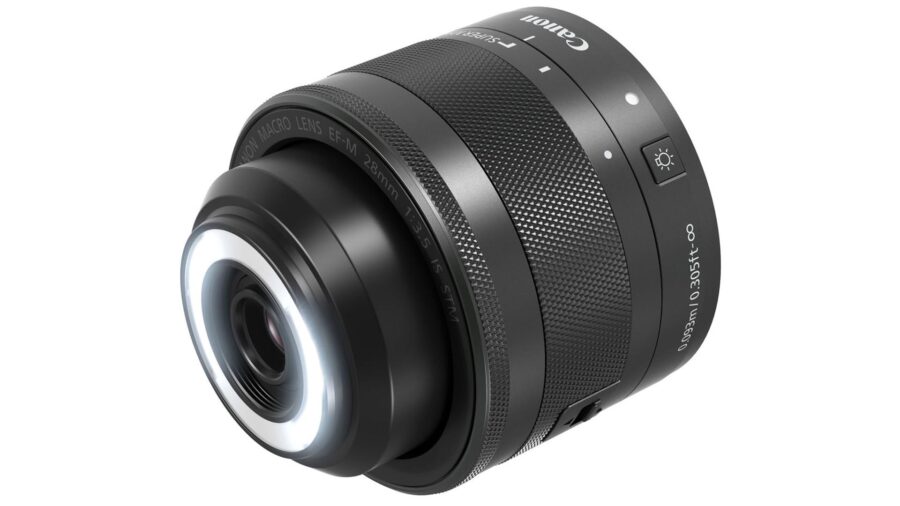 Canon EOS-M 28mm f/3.5 STM Macro lens. Image credit: Canon