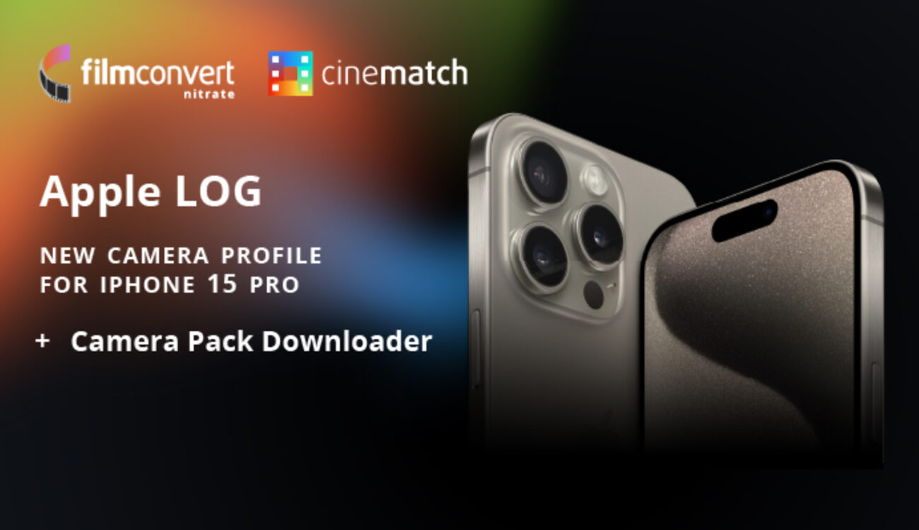 FilmConvert NitrateとCineMatchがiPhone 15 ProのApple LOGに対応