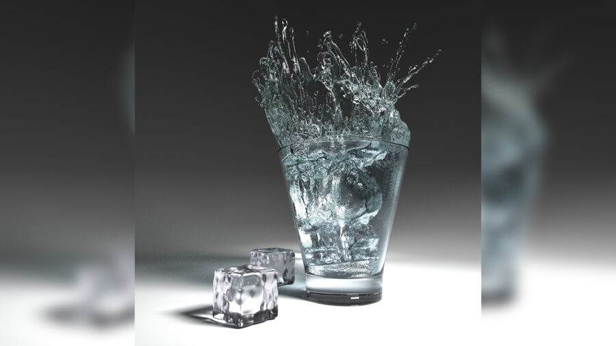 CGI, water, glass