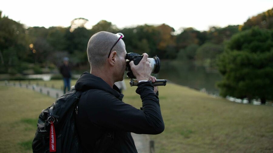 Johnnie working with the FUJIFILM X-H2 and SIRUI Sniper lenses