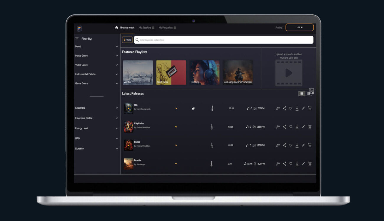 Lanzan la Actualización Principal de Filmstro - Mejoras en la búsqueda y visibilidad de la música
