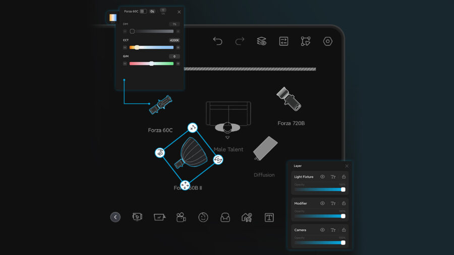 NANLINK 2.0 - The Ultimate Lighting Control App - NANLINK 2.0 Light Plot Interface