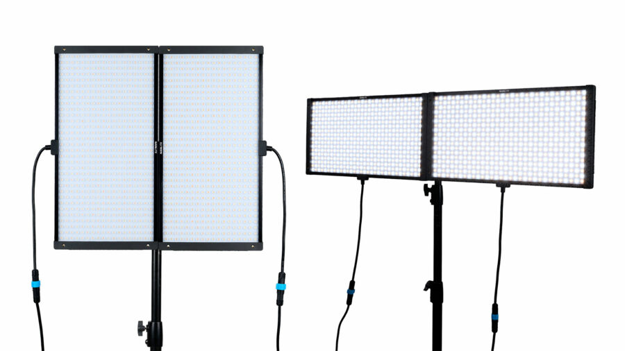 You can create a 2x2 or 4x1 panel with the NANLITE PavoSlim 120B/C Dual-Panel coupler kit.