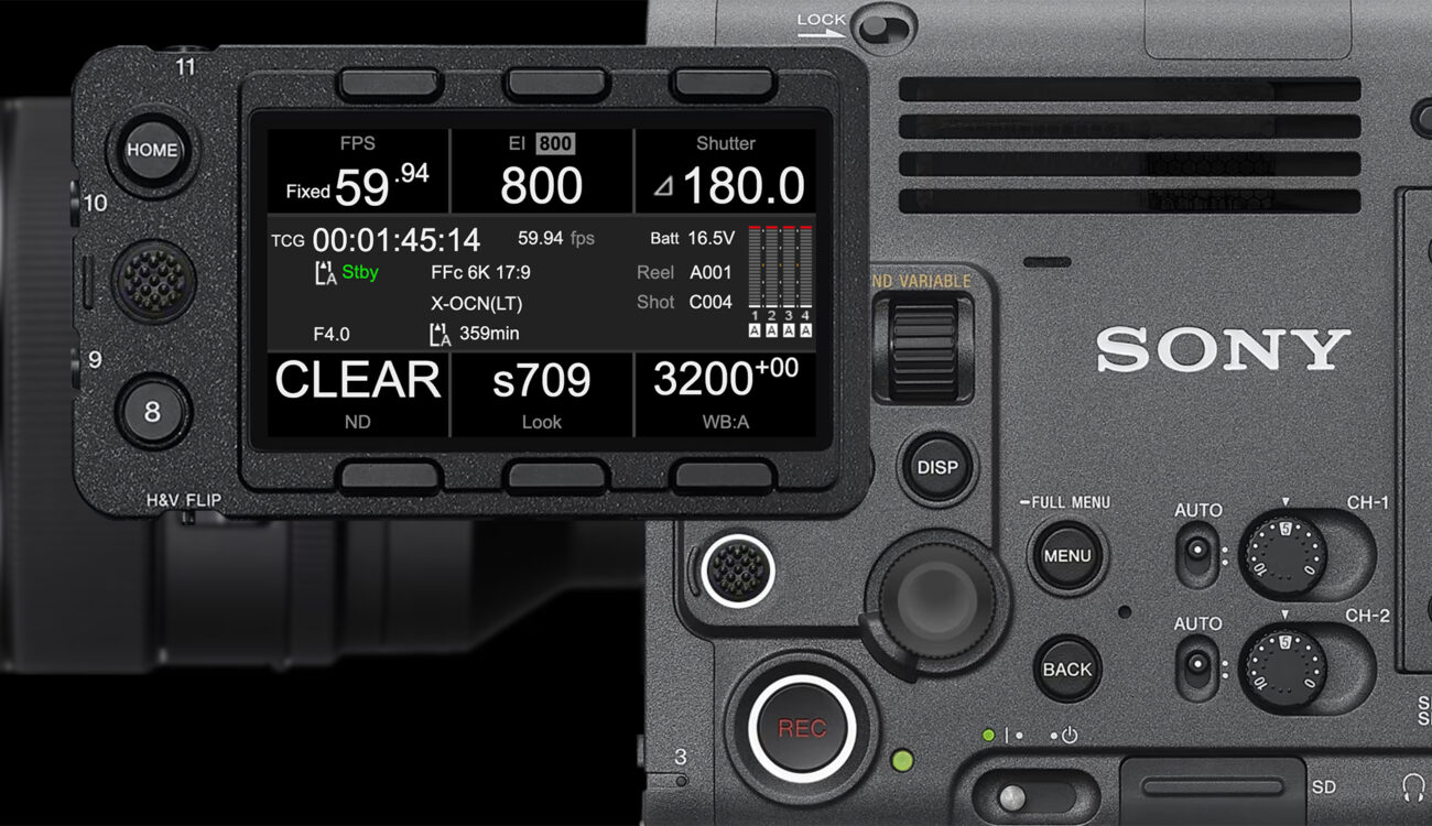 Sony BURANO Camera Menu Simulator Now Available