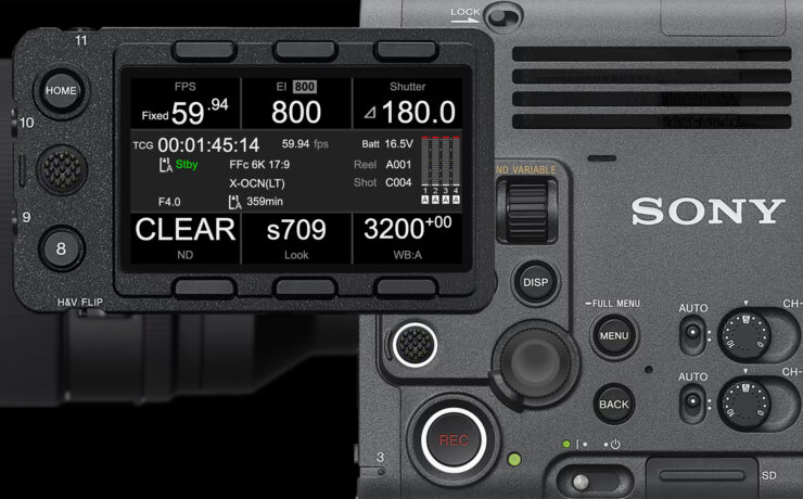 Sony BURANO Camera Menu Simulator Now Available