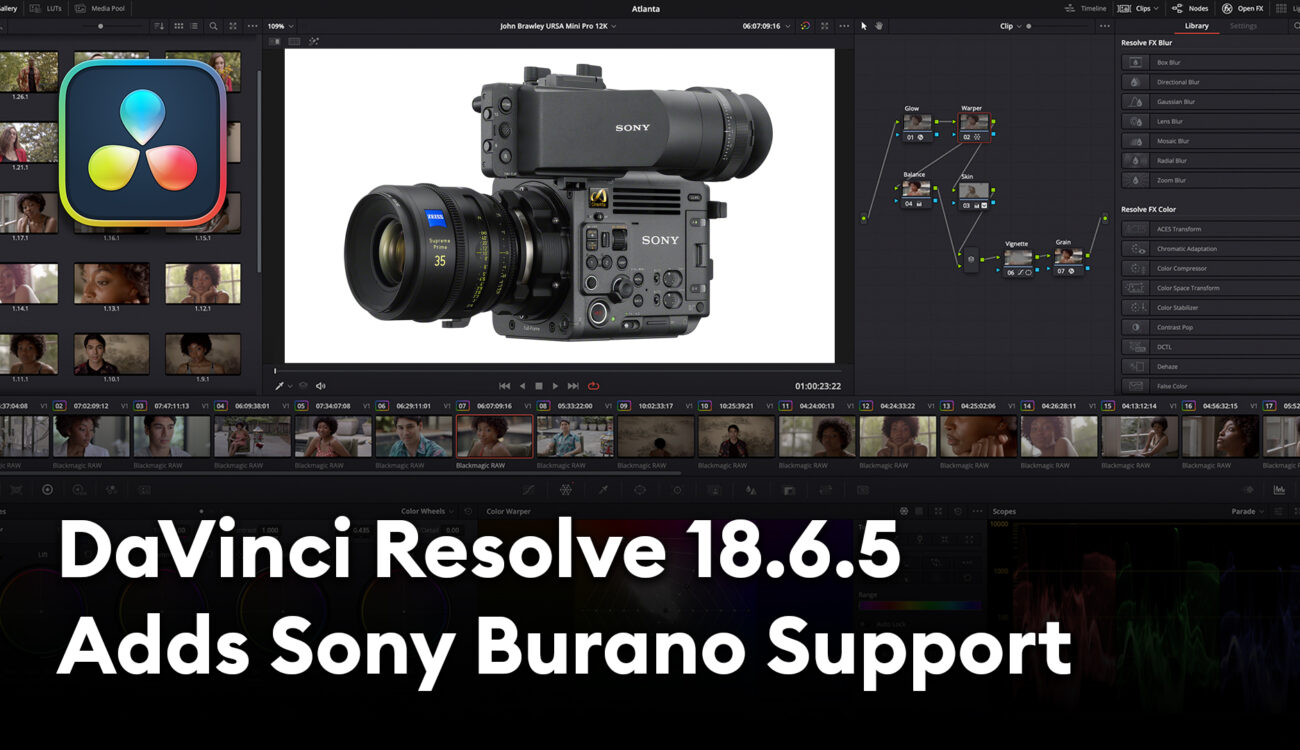 Lanzan la Actualización 18.6.5 de DaVinci Resolve - Nuevos códecs y más