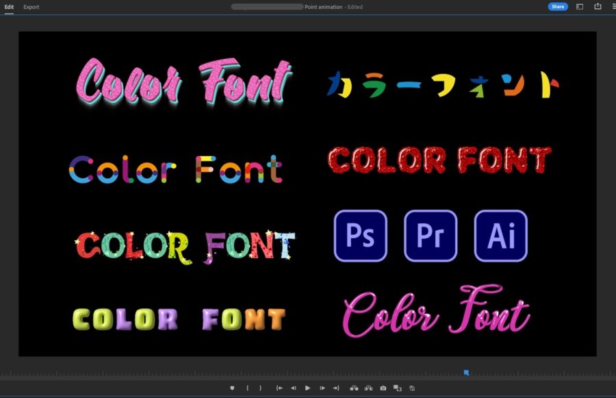 New color font options in Premiere Pro 24.2