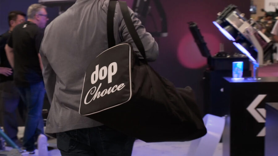 The whole DoPchoice SNAPBAG AIRGLOW booklight fits into a duffle bag