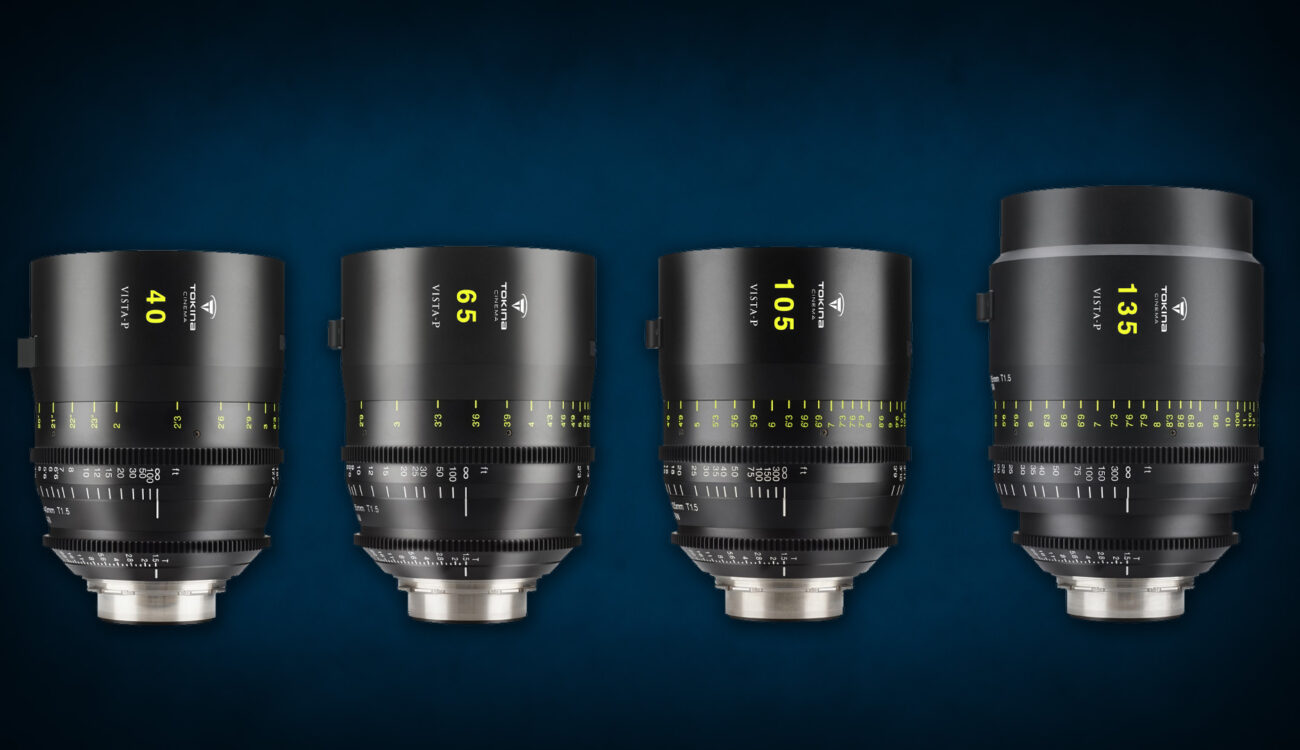 Tokina Adds Lenses to Vista-P Series - 40mm T1.5, 65mm T1.5, 105mm T1.5, and 135mm T1.5