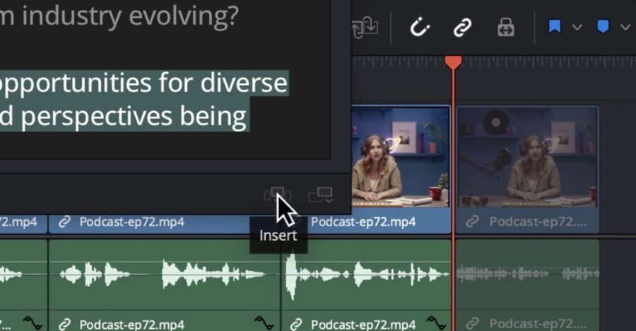 DaVinci Resolve 19 text-based editing