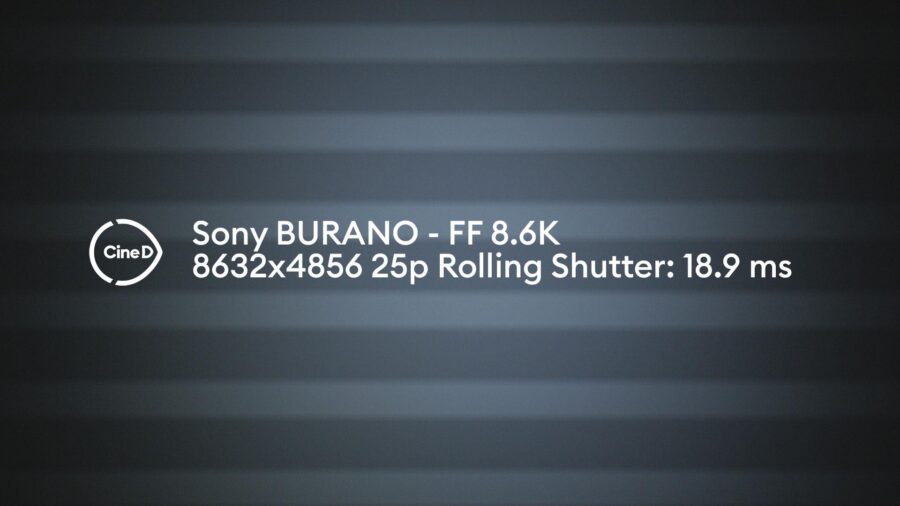 Rolling shutter in full-frame 8.6K X-OCN LT mode