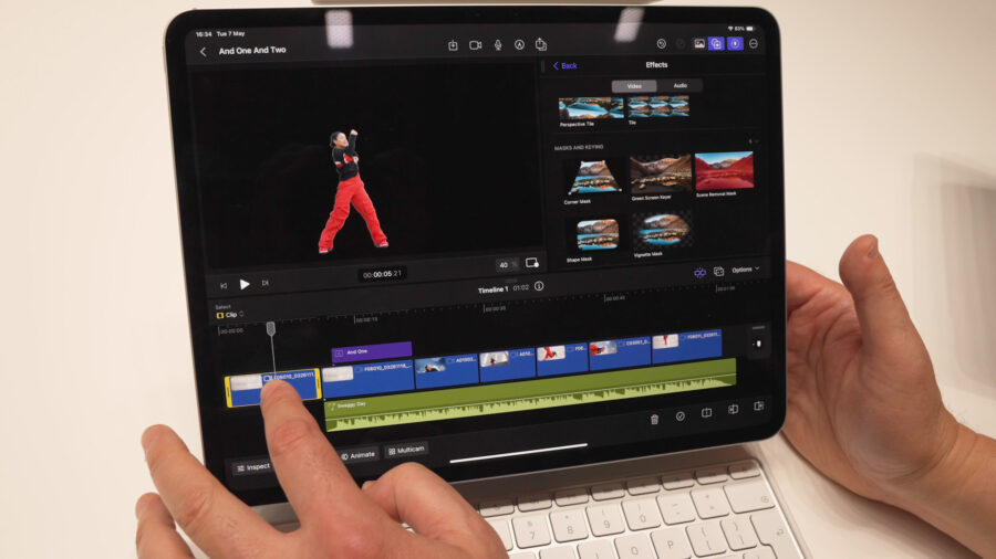 Editing video on iPad Pro M4