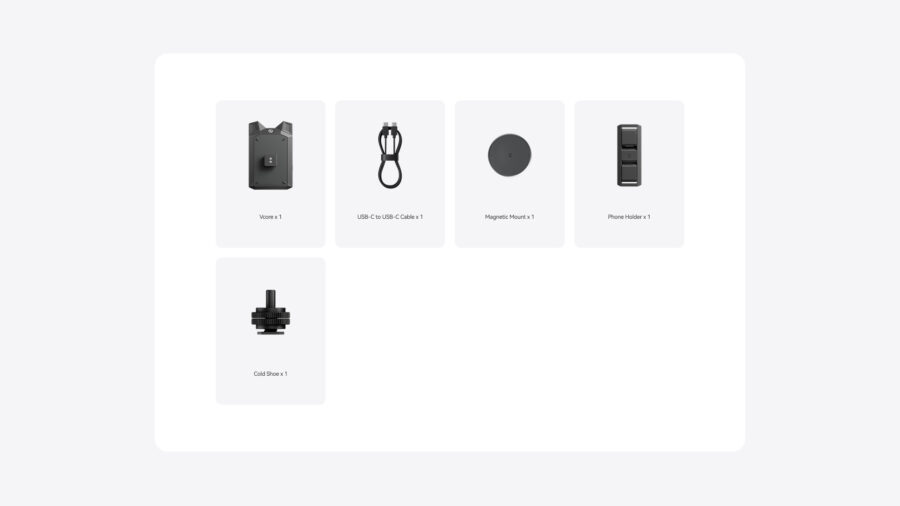 The Vcore packing list