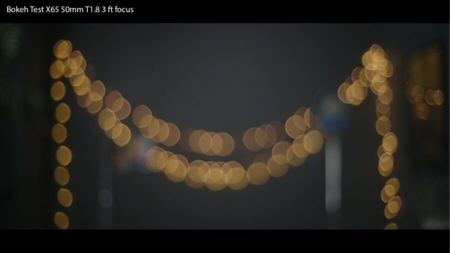 Bokeh test, X65, 50mm, T1.8, 3 ft focus