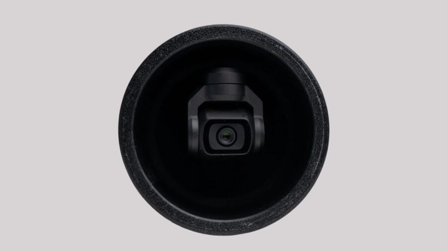 Front view of the DJI Osmo Pocket 3 inside the Zoss Box-Style rig