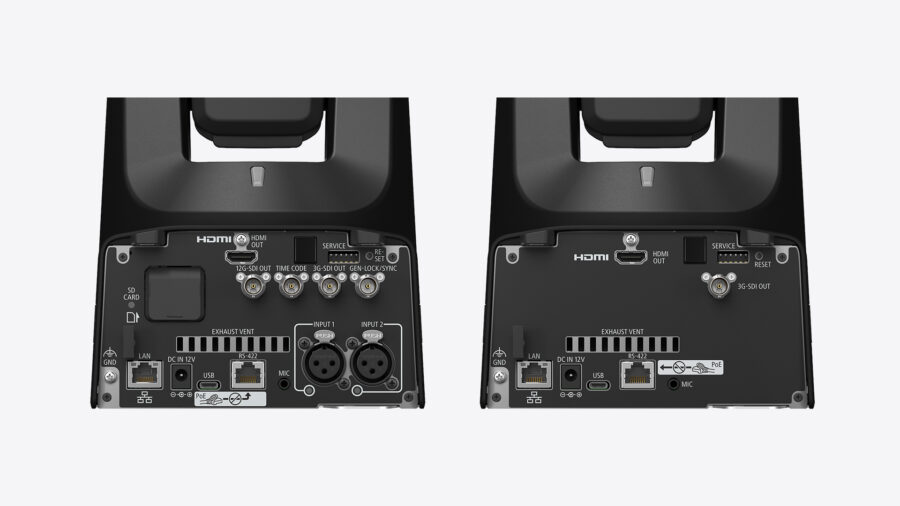 Back of the Canon CR-N400 on the left, back of the CR-N350 on the right