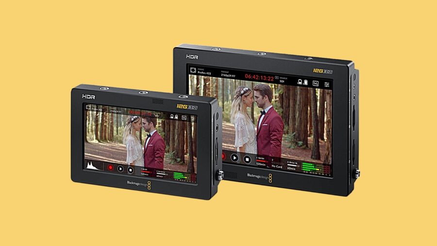 Blackmagic Video Assist monitors.