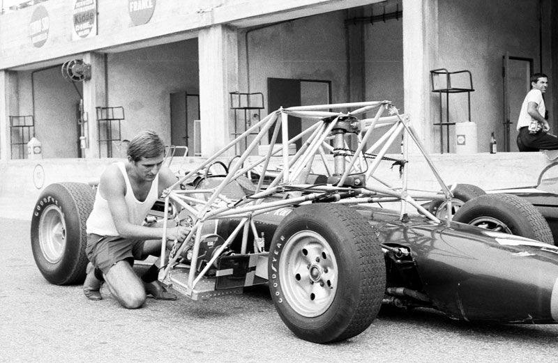 Nemenz mounts a 65mm camera on a Formula 1 car. Part of the Otto Nemenz obituary.