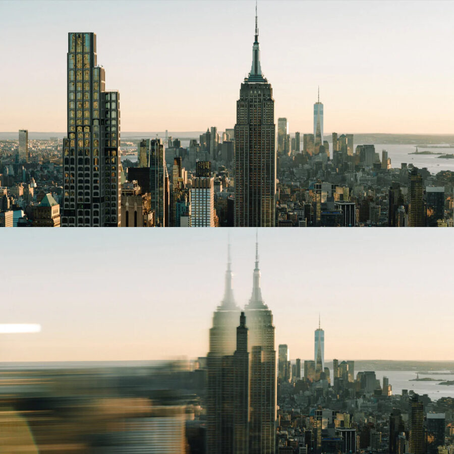 Sample image without and with PolarPro CineFlow filter