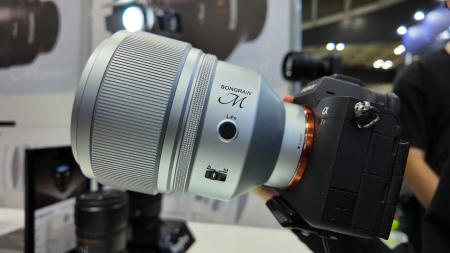 SONGRAW 85mm f1.2. Start to pump muscles if you want to use them!