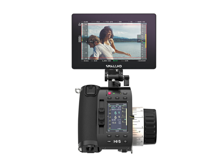 ARRI Hi-5, SmallHD Cine 7, and lens data overlays