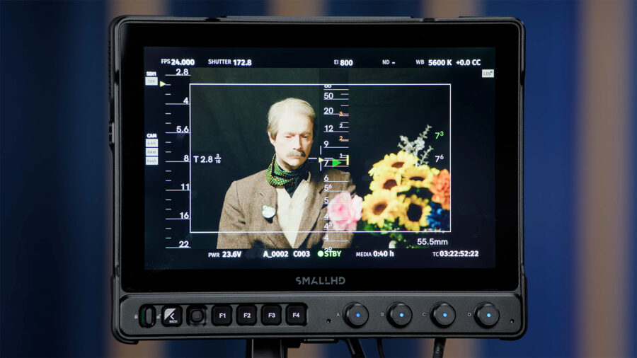 SmallHD Ultra 10 monitor with ARRI Hi-5 lens data overlays