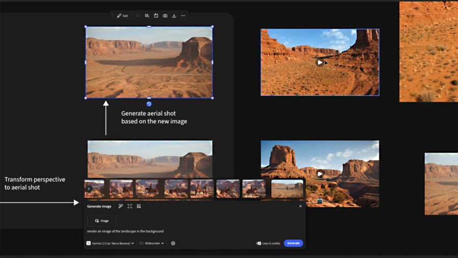 Adobe Firefly generate shots