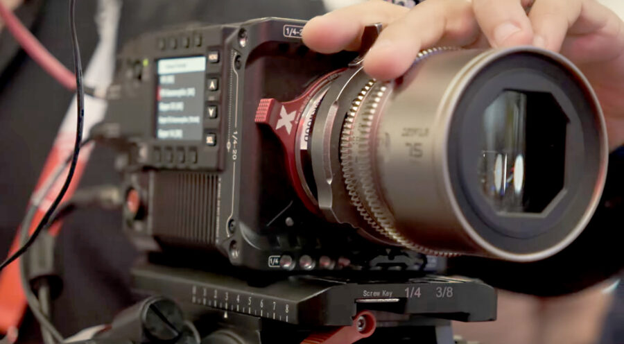 DZOFILM Arcana lens on camera