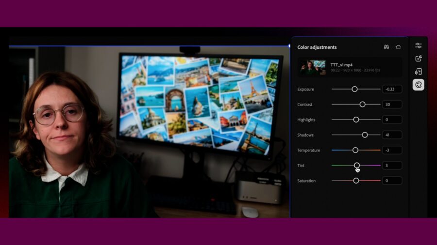 Firefly Video Editor Color Adjustments