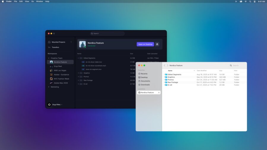 Frame.io Drive and Finder