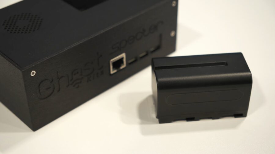 One of the powering options: A Sony NP-F battery.