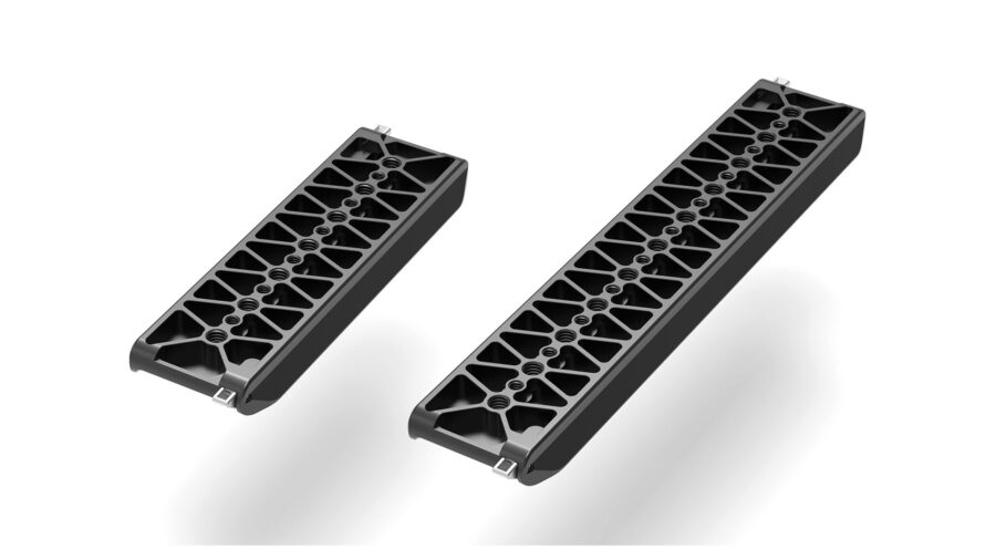 Bottom of the MID49 Bolt-on ARRI dovetails