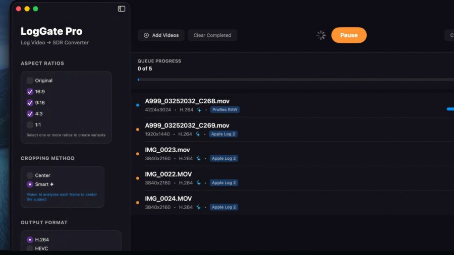 Apple Log format Support