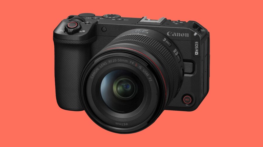 The Canon EOS R6 V, together with the new RF 20-50mm F4L zoom lens
