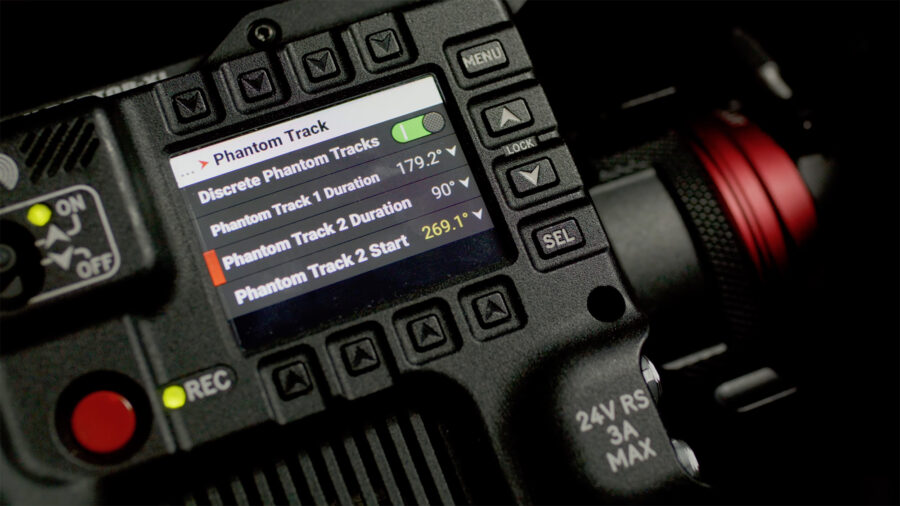 Discrete Phantom Track feature on RED V-RAPTOR XL [X]