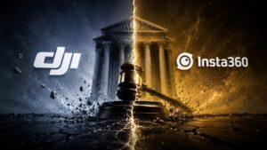 News from the Camera-Film-TV-Trade 1 - CINEWOLF media productions image of DJI vs Insta360 featured- CINEWOLF media productions
