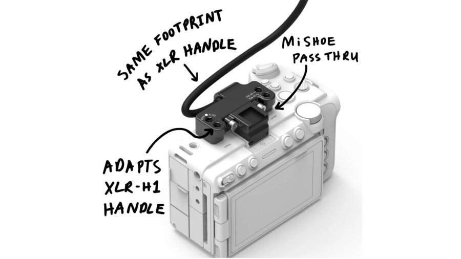 EVF Cable / Handle Riser. Adapts XLR-H1 handle.