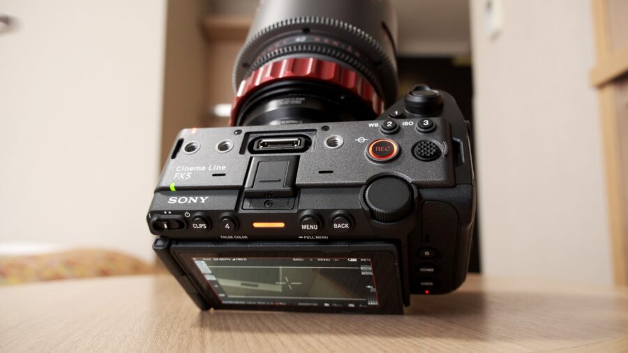 Plenty of recording red lights and a green one to indicate that the camera is on