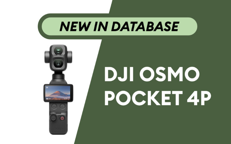 DJI Osmo Pocket 4P - Newly Added to Camera Database