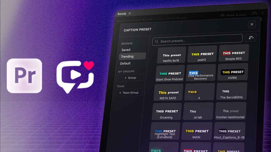 Transcribe your Premiere sequence and generate a customizable caption layer.