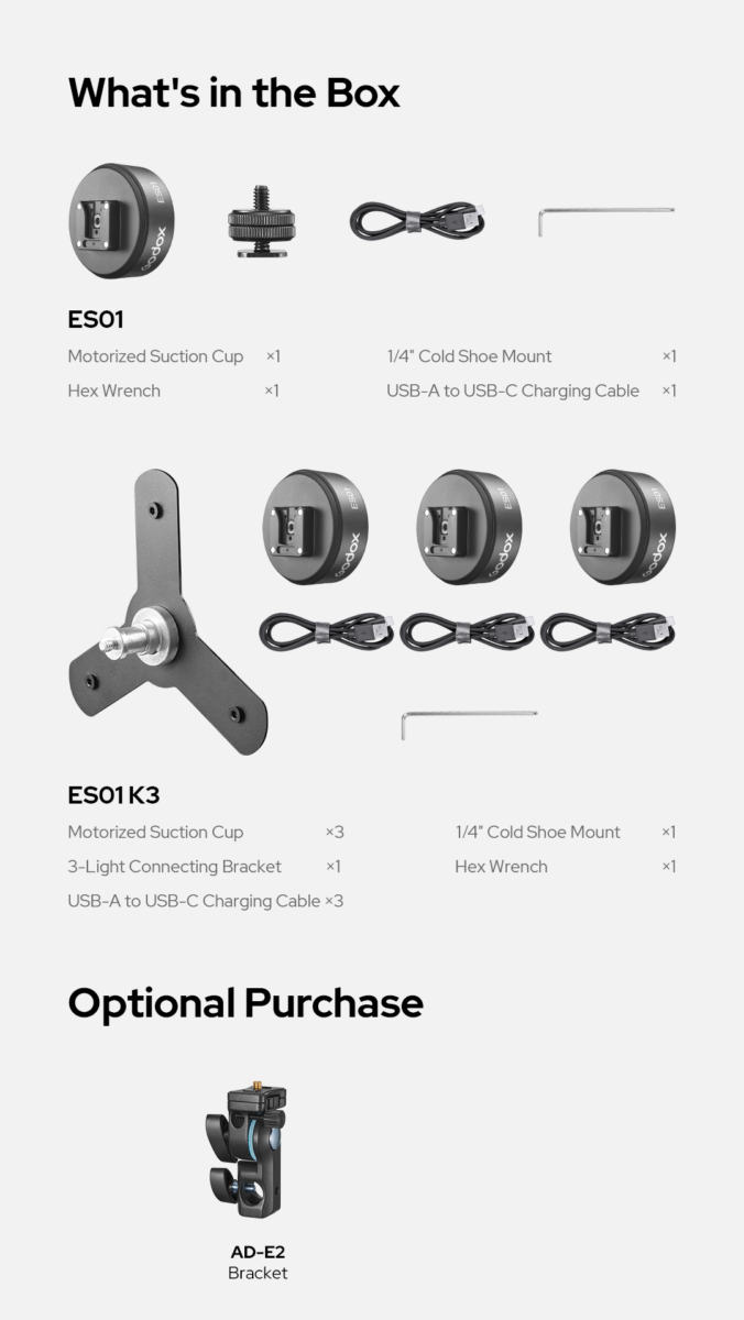 ES01 Motorized Suction Holder - B&H what is included