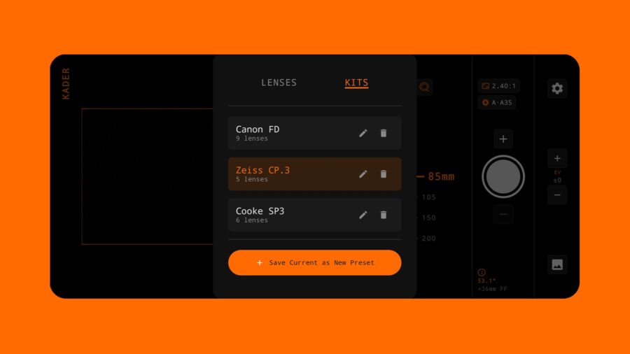 Kader Customizable lens kit