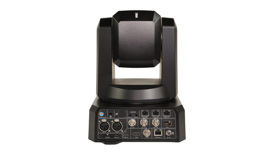 PTZOptics Rise 4K back showing controls on unit