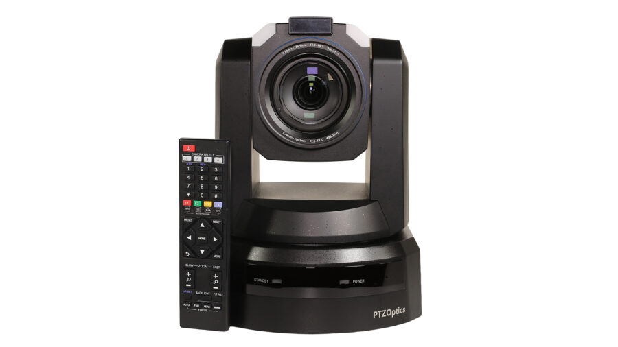 PTZOptics Rise 4K with remote control unit 