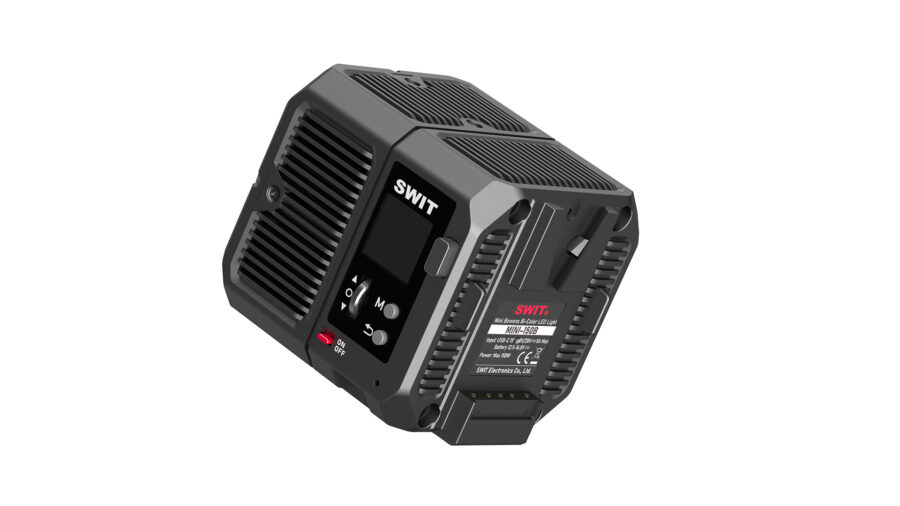 The Mini-150B has a built-in V-Mount battery plate