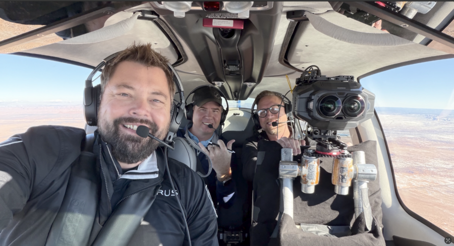 Cirrus Rusa Immersive video showing pilots and camera in plane.