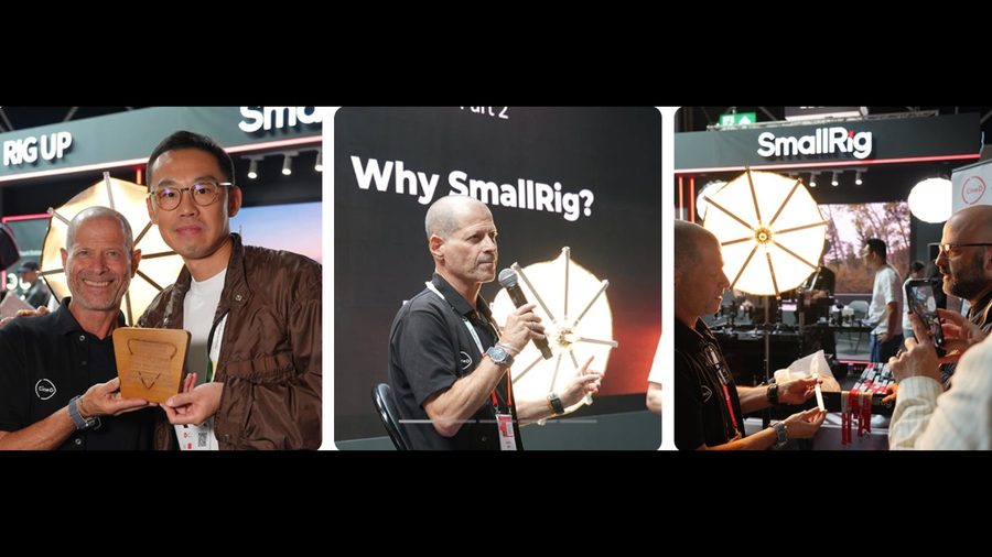 At the SmallRig booth and Future's Best of Show Award at IBC 2026