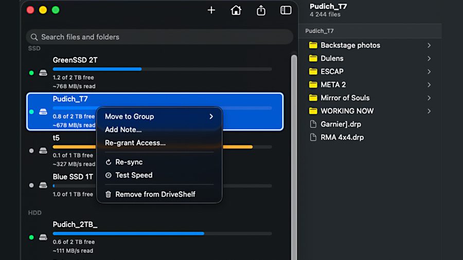 EasyFilm DriveShelf screenshot