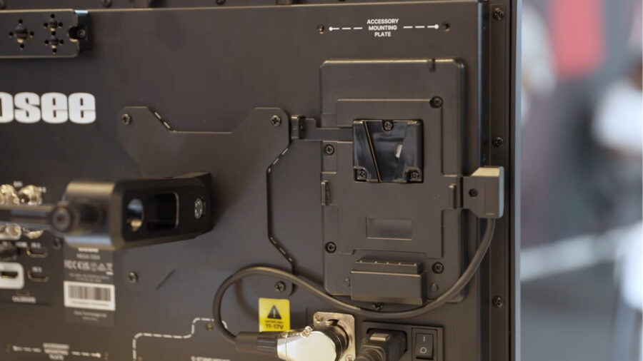 OSEE Mega 15S4 V-mount battery plate at IBC 2026